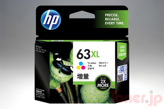 Toner.jp】HP63XL (F6U63AA) カラー (増量) インクカートリッジ 純正
